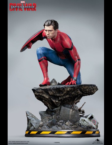 QUEEN STUDIOS - Civil War Spider-Man Premium 1/4