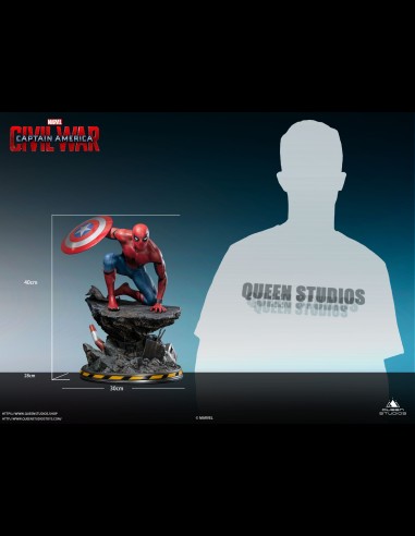 QUEEN STUDIOS - Civil War Spider-Man Premium 1/4