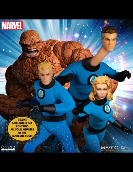 MEZCO - One:12 Fantastic Four Deluxe Steel Set
