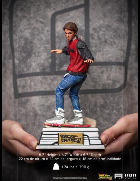 IRON STUDIOS - Ritorno al Futuro Marty McFly on Hoverboard 1/10 statua