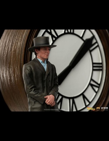 IRON STUDIOS - Back to the Future III Deluxe Art Scale Statue 1/10 Marty and Doc at the Clock 30 cm