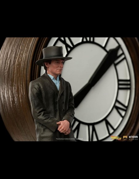 IRON STUDIOS - Back to the Future III Deluxe Art Scale Statue 1/10 Marty and Doc at the Clock 30 cm