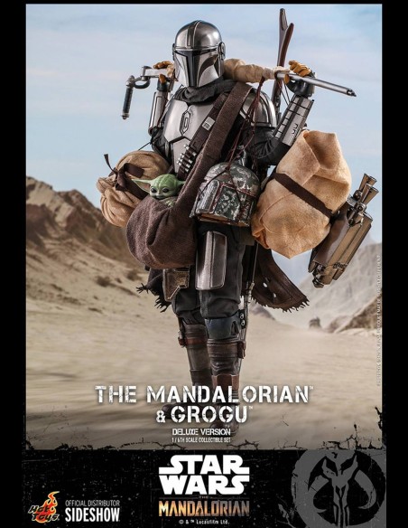 HOT TOYS DELUXE - Star Wars: The Mandalorian - Deluxe The Mandalorian and Grogu 1:6 Scale Figure Set