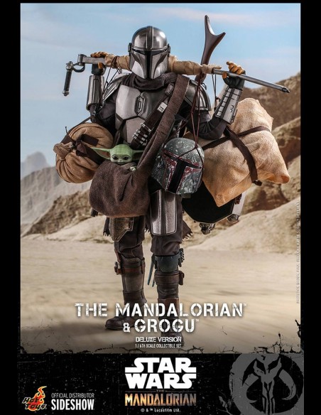 HOT TOYS DELUXE - Star Wars: The Mandalorian - Deluxe The Mandalorian and Grogu 1:6 Scale Figure Set