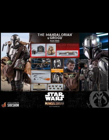 HOT TOYS DELUXE - Star Wars: The Mandalorian - Deluxe The Mandalorian and Grogu 1:6 Scale Figure Set