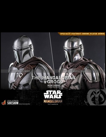HOT TOYS DELUXE - Star Wars: The Mandalorian - Deluxe The Mandalorian and Grogu 1:6 Scale Figure Set