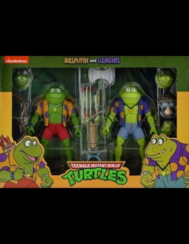 NECA - TMNT Cartoon Ninja Turtles Genghis + Rasputin Frog 2pack