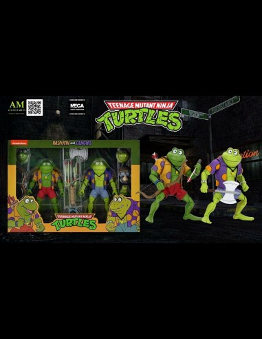 NECA - TMNT Cartoon Ninja Turtles Genghis + Rasputin Frog 2pack