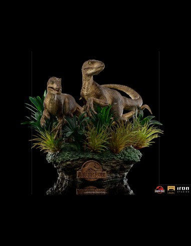 IRON STUDIOS - Jurassic Park The 2 Raptors 1/10 Statua