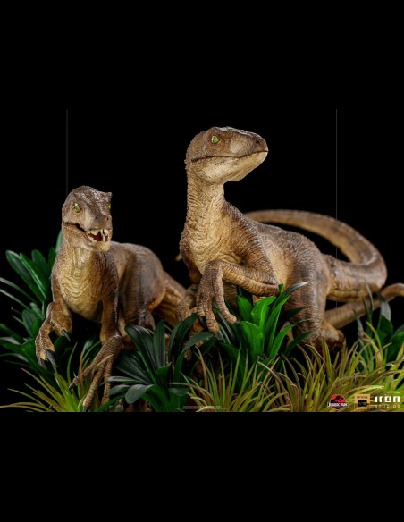 IRON STUDIOS - Jurassic Park The 2 Raptors 1/10 Statua