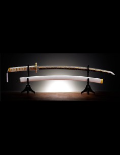 BANDAI - Demon Slayer: Kimetsu no Yaiba Proplica Replica 1/1 Nichirin Sword (Zenitsu Agatsuma) 88 cm
