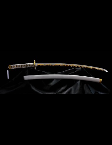 BANDAI - Demon Slayer: Kimetsu no Yaiba Proplica Replica 1/1 Nichirin Sword (Zenitsu Agatsuma) 88 cm