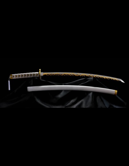 BANDAI - Demon Slayer: Kimetsu no Yaiba Proplica Replica 1/1 Nichirin Sword (Zenitsu Agatsuma) 88 cm