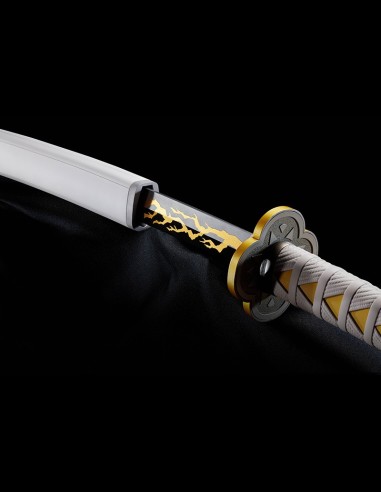 BANDAI - Demon Slayer: Kimetsu no Yaiba Proplica Replica 1/1 Nichirin Sword (Zenitsu Agatsuma) 88 cm