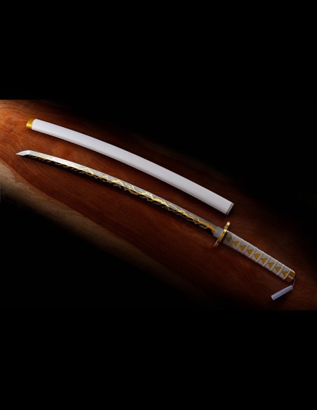 BANDAI - Demon Slayer: Kimetsu no Yaiba Proplica Replica 1/1 Nichirin Sword (Zenitsu Agatsuma) 88 cm