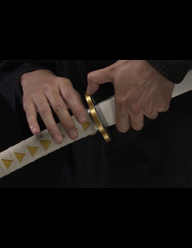 BANDAI - Demon Slayer: Kimetsu no Yaiba Proplica Replica 1/1 Nichirin Sword (Zenitsu Agatsuma) 88 cm