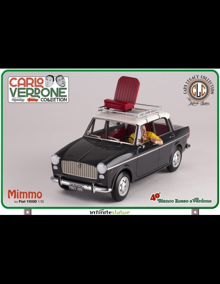 INFINITE STATUE - Mimmo su Fiat 1100 1/18 Resin Car