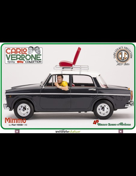 INFINITE STATUE - Mimmo su Fiat 1100 1/18 Resin Car