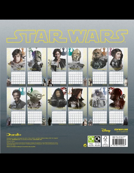 Star Wars 2022 Gift Box Set Calendario+Agenda+Penna