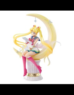 BANDAI - Sailor Moon Eternal Figuarts ZERO Chouette PVC Statue Super Sailor Moon Bright Moon 19 cm