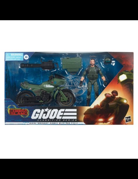 HASBRO - G.I. Joe Classified Series Cobra Island Action Figure 2021 Alvin Breaker Kibbey with Ram Cycle 15 cm