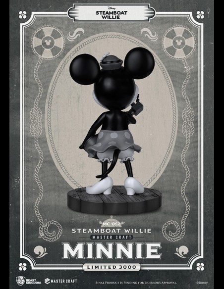 BEAST KINGDOM - Steamboat Willie Minnie Mastercraft Statua