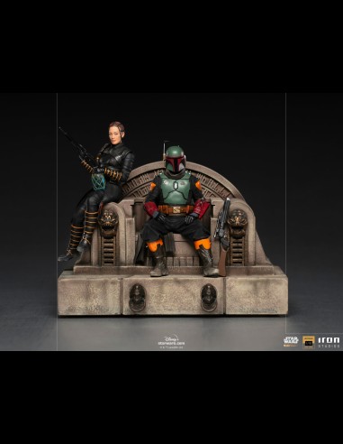 IRON STUDIOS DELUXE - Mandalorian Boba Fett and Fennec 1/10 statua