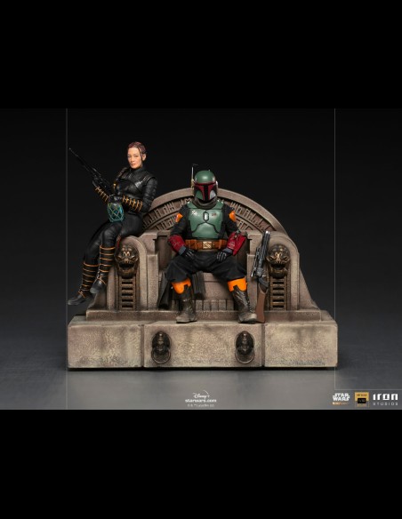 IRON STUDIOS DELUXE - Mandalorian Boba Fett and Fennec 1/10 statua