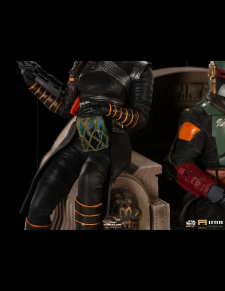 IRON STUDIOS DELUXE - Mandalorian Boba Fett and Fennec 1/10 statua