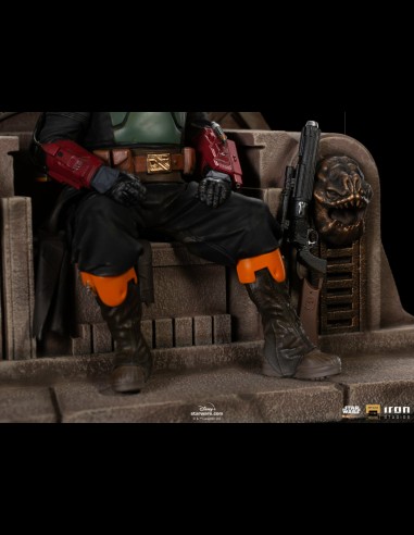 IRON STUDIOS - Mandaloria Boba Fett on Throne 1/10 statua