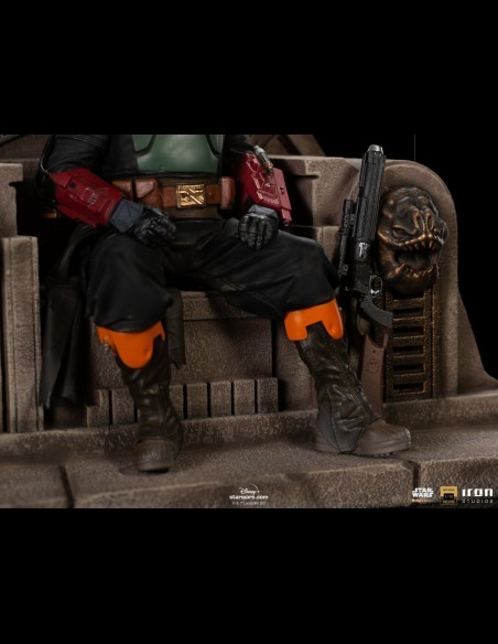 IRON STUDIOS - Mandaloria Boba Fett on Throne 1/10 statua