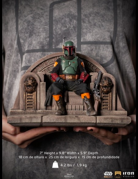 IRON STUDIOS - Mandaloria Boba Fett on Throne 1/10 statua