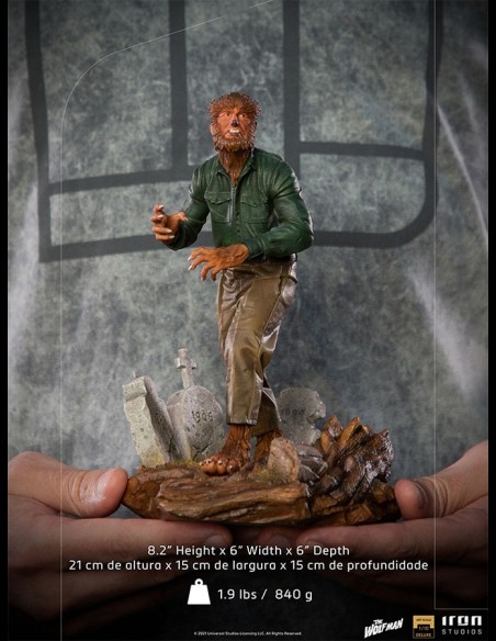 IRON STUDIOS DELUXE - Universal Monsters Wolfman 1/10 statua