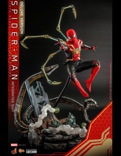 HOT TOYS DELUXE - Marvel: Spider-Man No Way Home - Spider-Man Integrated Suit 1:6 Scale Figure