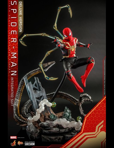 HOT TOYS DELUXE - Marvel: Spider-Man No Way Home - Spider-Man Integrated Suit 1:6 Scale Figure