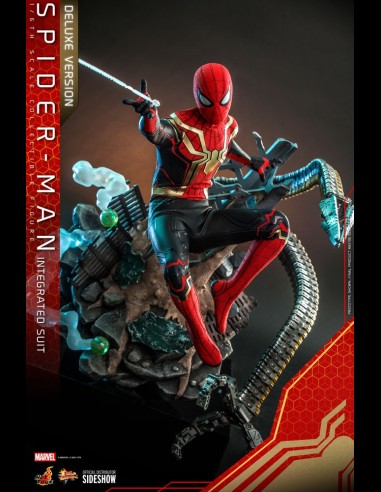 HOT TOYS DELUXE - Marvel: Spider-Man No Way Home - Spider-Man Integrated Suit 1:6 Scale Figure