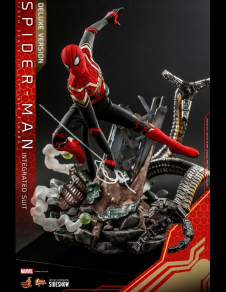 HOT TOYS DELUXE - Marvel: Spider-Man No Way Home - Spider-Man Integrated Suit 1:6 Scale Figure