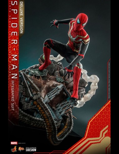 HOT TOYS DELUXE - Marvel: Spider-Man No Way Home - Spider-Man Integrated Suit 1:6 Scale Figure
