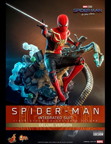 HOT TOYS DELUXE - Marvel: Spider-Man No Way Home - Spider-Man Integrated Suit 1:6 Scale Figure