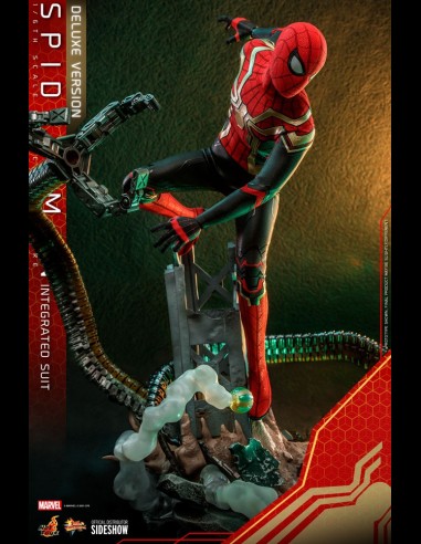 HOT TOYS DELUXE - Marvel: Spider-Man No Way Home - Spider-Man Integrated Suit 1:6 Scale Figure