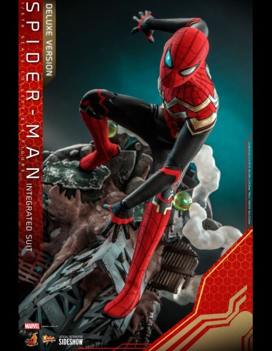 HOT TOYS DELUXE - Marvel: Spider-Man No Way Home - Spider-Man Integrated Suit 1:6 Scale Figure