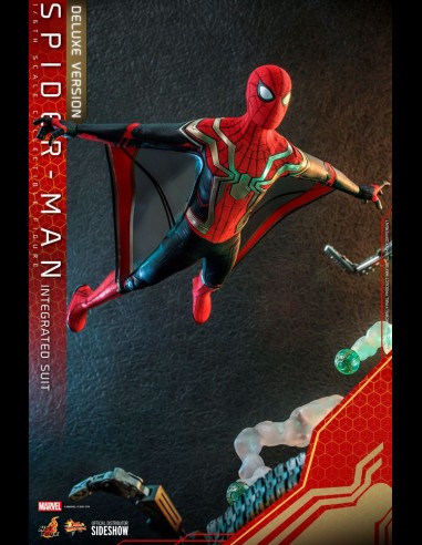 HOT TOYS DELUXE - Marvel: Spider-Man No Way Home - Spider-Man Integrated Suit 1:6 Scale Figure