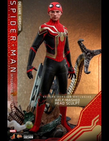 HOT TOYS DELUXE - Marvel: Spider-Man No Way Home - Spider-Man Integrated Suit 1:6 Scale Figure