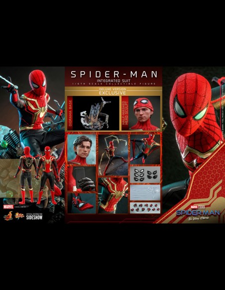 HOT TOYS DELUXE - Marvel: Spider-Man No Way Home - Spider-Man Integrated Suit 1:6 Scale Figure