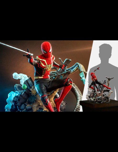HOT TOYS DELUXE - Marvel: Spider-Man No Way Home - Spider-Man Integrated Suit 1:6 Scale Figure