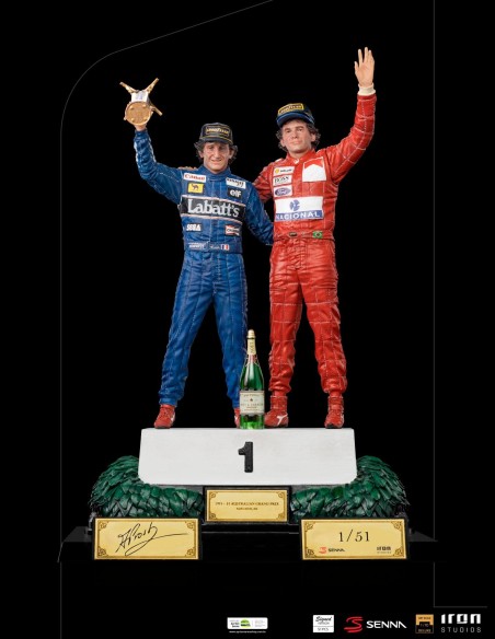 IRON STUDIOS - Prost and Senna Last Podium 1/10 DLX statua