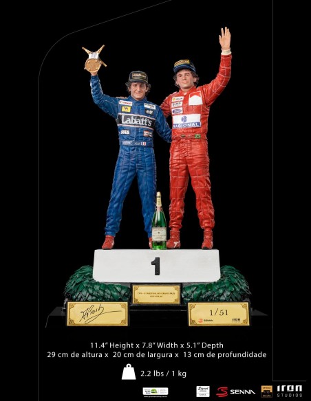 IRON STUDIOS - Prost and Senna Last Podium 1/10 DLX statua
