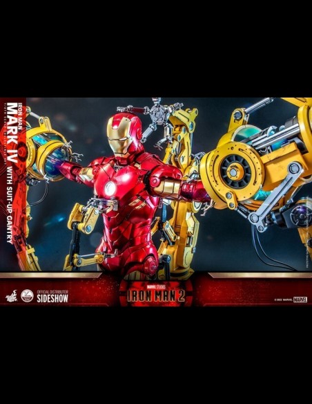 HOT TOYS - Marvel: Iron Man 2 - Iron Man Mark IV with Suit-Up Gantry 1:4 Scale Figure Set