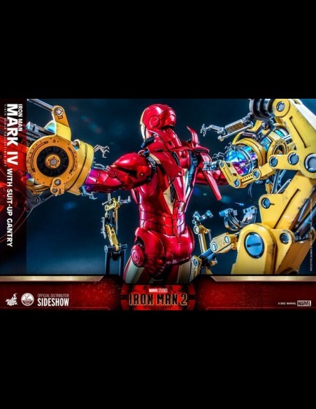 HOT TOYS - Marvel: Iron Man 2 - Iron Man Mark IV with Suit-Up Gantry 1:4 Scale Figure Set