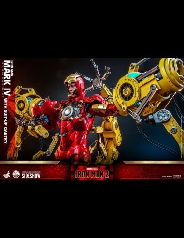 HOT TOYS - Marvel: Iron Man 2 - Iron Man Mark IV with Suit-Up Gantry 1:4 Scale Figure Set